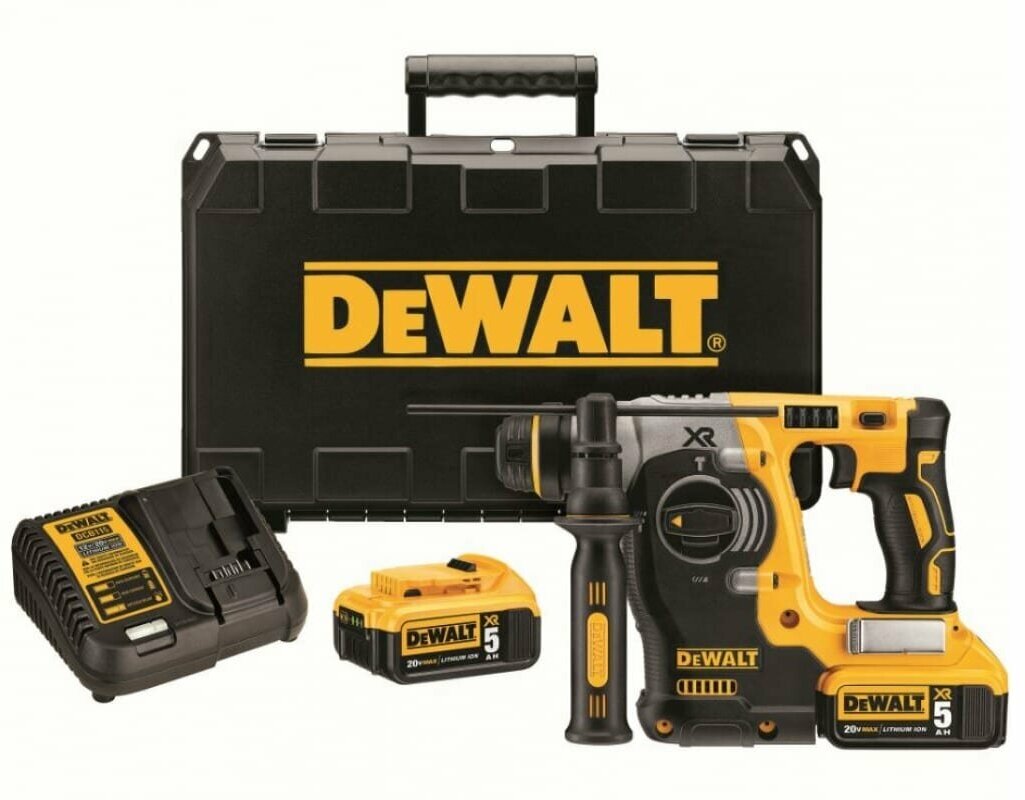 Аккумуляторный бесщеточный перфоратор DEWALT 18 В, 2.1 Дж, 4600 уд/мин, 1100 об/мин, с 2 АКБ 5 Ач и ЗУ, в кейсе TSTAK, - фото №10