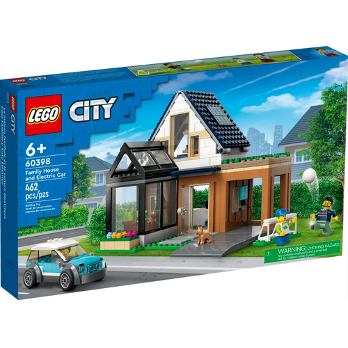 Конструктор LEGO City 60398 Семейный дом и электромобиль конструктор lego city 60291 современный семейный дом