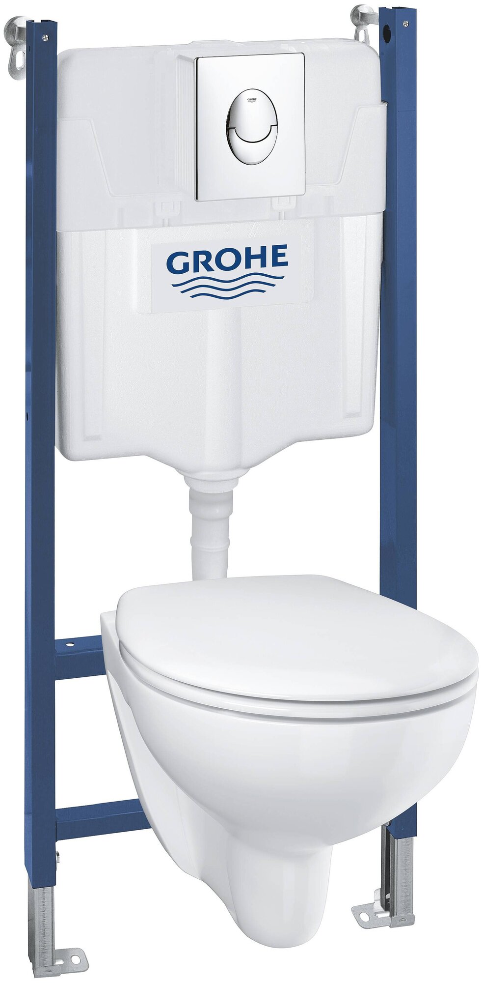 Готовый набор для туалета GROHE Bau Ceramic, инсталляция для подвесного унитаза GROHE Solido 5 в 1 (39419000)