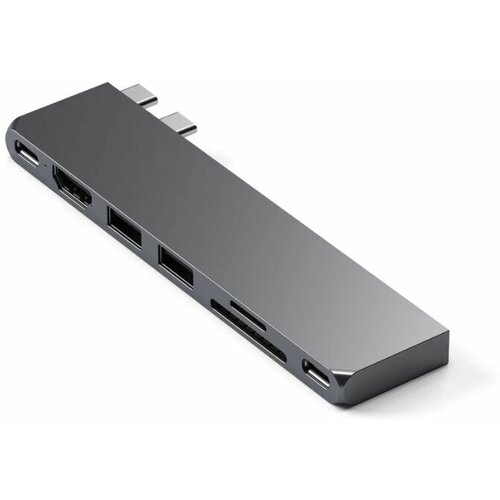 USB-Хаб Satechi Pro Hub Slim с USB-C (ST-HUCPHS) (Серый космос / Space Gray)