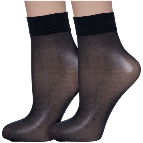 Комплект из 2 пар женских носков Fiore черные, размер UN