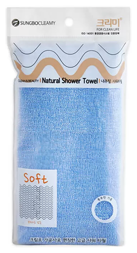Мочалка из высококачественного нейлона и хлопка [Sung Bo Cleamy] Natural Shower Towel