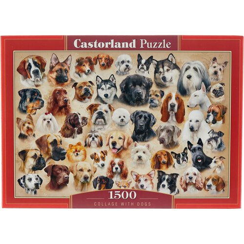 пазлы 200 породы собак коллаж Пазл Castorland 1500 деталей: Породы собак, коллаж