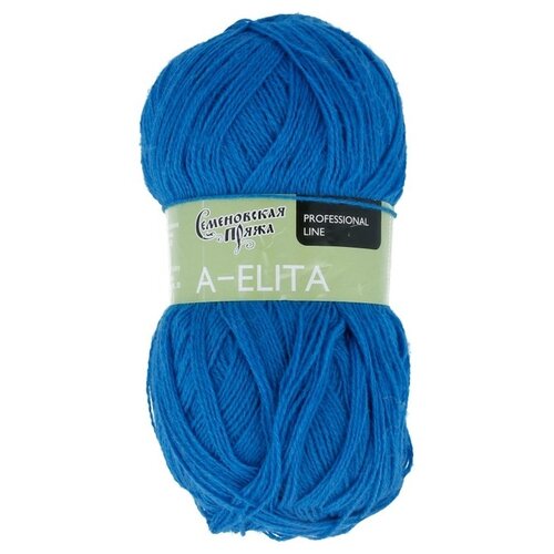 фото Набор пряжи семёновская пряжа a-elita, 10*100 г, 781 м, 0131 яркий синий/мадонна семеновская пряжа