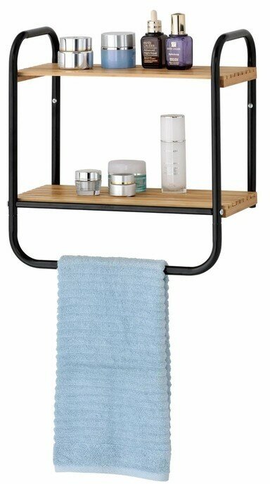 Полка UniStor OSAKA подвесная в ванную комнату с планкой для полотенца - фотография № 2