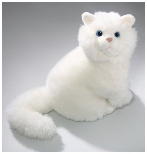 Мягкая игрушка LEOSCO Кот сидящий белый 26 см