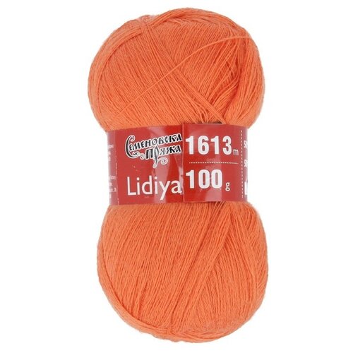 фото Набор пряжи семёновская пряжа lidiya, 10*100 г, 1613 м, 0670 морковь семеновская пряжа