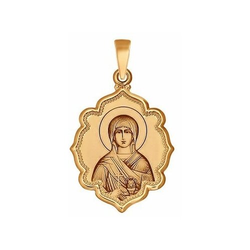 фото Золотая подвеска-иконка святая великомученица анастасия sokolov с эмалью 102996 diamant-online