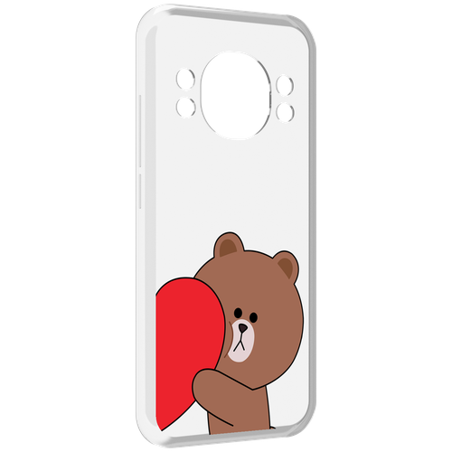 Чехол MyPads медвежонок детский для Doogee S98 / S98 Pro задняя-панель-накладка-бампер