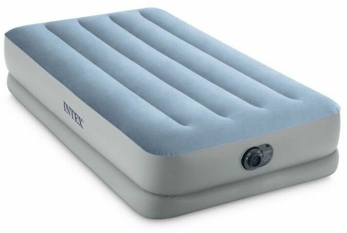 Надувная кровать Intex Mid-Rise Comfort Airbed (Twin), 99x191x36 см, со встроенным USB-насосом