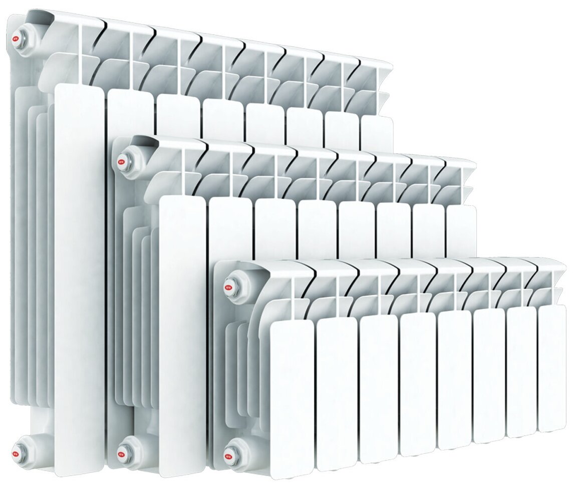 Секционный биметаллический радиатор Rifar Base 200 \ 09 секций\