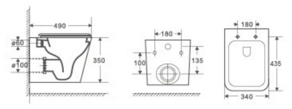 Унитаз WeltWasser Gelbach 004 MT-BL 10000003748 подвесной Черный матовый с сиденьем Микролифт - фотография № 2