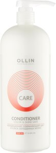 OLLIN Professional кондиционер для волос Care Color and Shine Save, 1000 мл, 1000 г