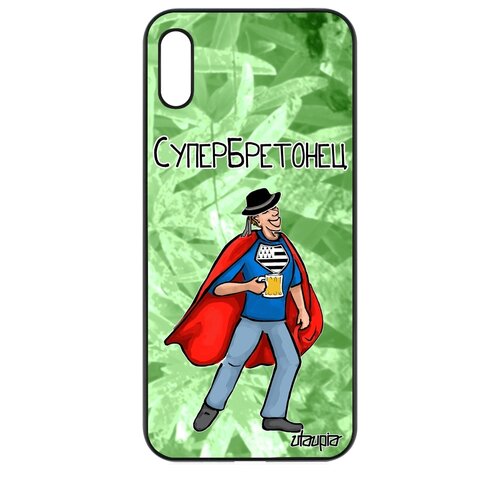 фото Чехол на мобильный honor 8a, "супербретонец" шутка комикс utaupia