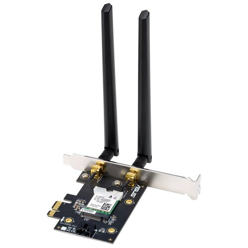 Адаптер беспроводной связи (Wi-Fi) Asus PCE-AXE5400/EU (90IG07I0-ME0B10) 3000 мбит с wifi 6e intel ax210 для bluetooth 5 3 трехдиапазонный 2 4g 5g 6 ггц wifi 802 11ax pci express беспроводная сетевая карта для настольного пк