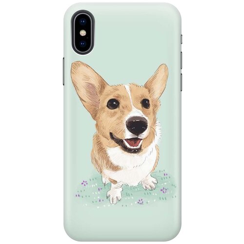 фото Gosso ультратонкий силиконовый чехол-накладка для apple iphone xs / x с принтом "корги"