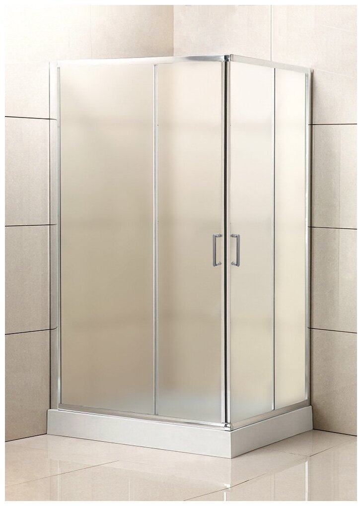 Belbagno Душевой уголок BelBagno UNO-195-AH-2-100/90-P-Cr 90х100 см, профиль хром, стекло - матовое