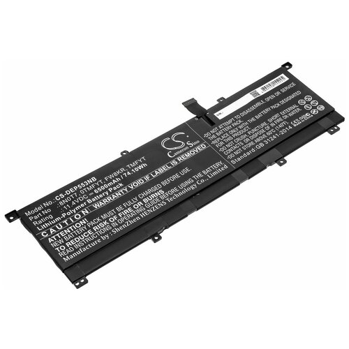 Аккумулятор для ноутбуков Dell XPS 15 9575, Dell XPS 15 2-in-1, Dell Precision 5530 2-in-1, (FW8KR, 0TMFYT, 8N0T7, TMFYT), 6500мАч new genuine ac charger 130w usb c type c for dell xps 15 9575 2 in 1 laptop power supply adapter