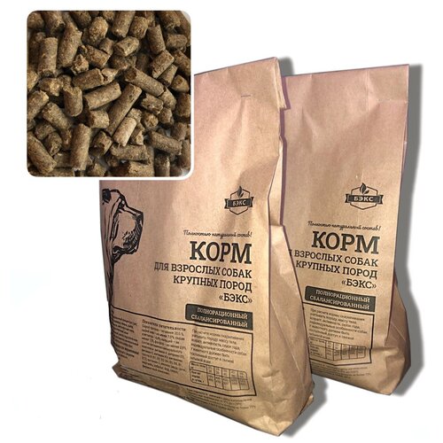 Корм для собак средних и крупных пород бэкс, 15 кг