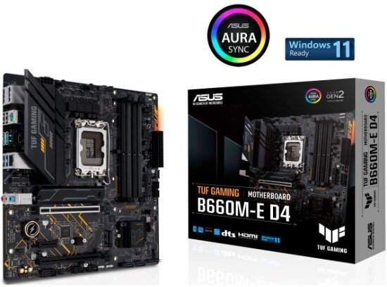 Материнская плата Asus TUF Gaming B660M-E D4 (LGA1700, mATX)