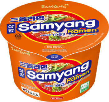 Лапша быстрого приготовления Samyang Ramen острая со вкусом говядины (Корея) 1 чашка по 115гр