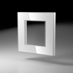 Рамка однопостовая стеклянная изготовленная по технологии Optiwhite белая CGSS Эстетика GL-P101-WCG - изображение