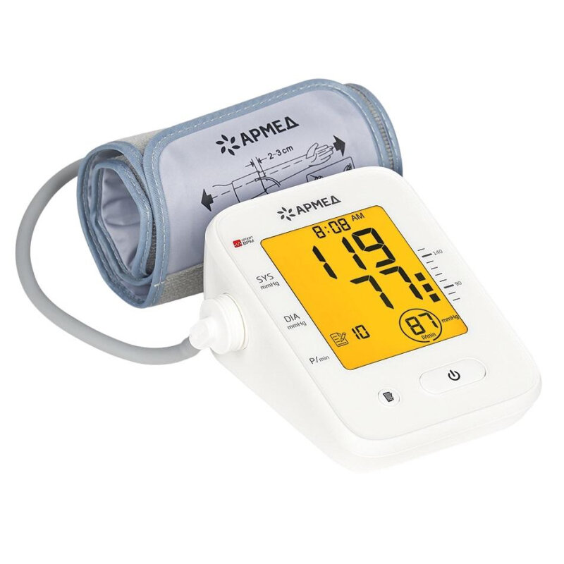 Тонометр (манометр) автоматический электронный для измерения артериального давления Армед YE660F (манжета для тонометра, аппарат измерения давления)