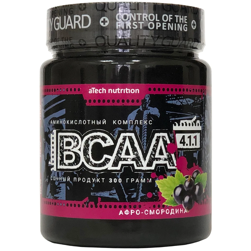 фото Аминокислотный комплекс atech nutrition bcaa 4:1:1, афро-смородина, 300 гр.