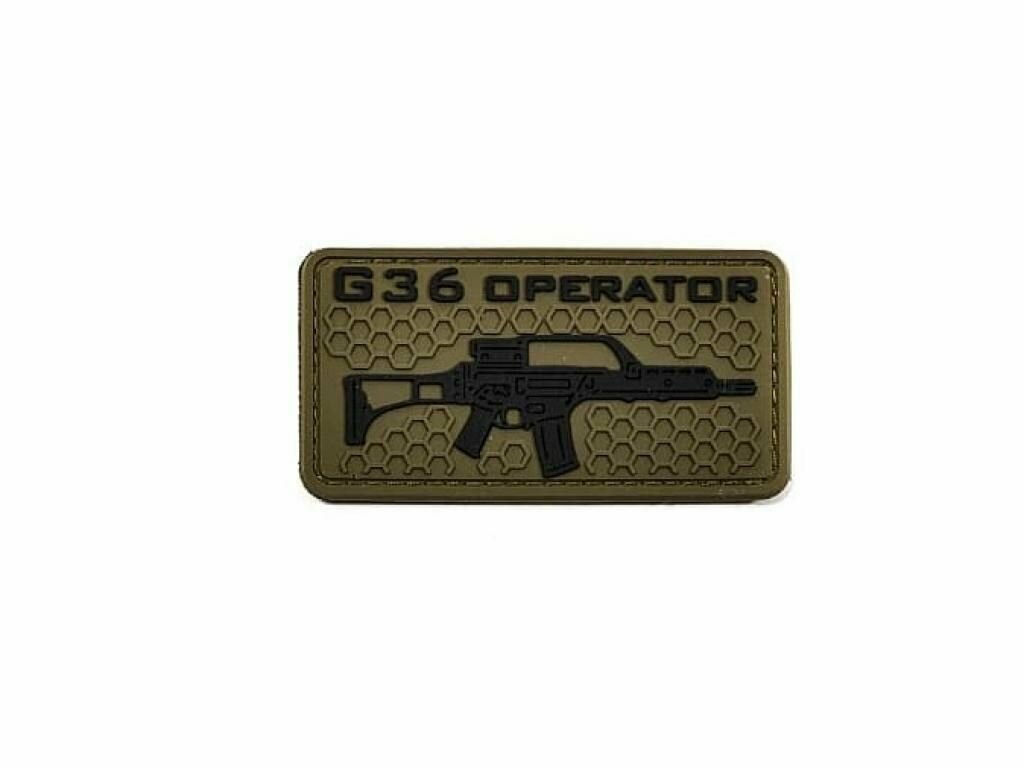 Шеврон ПВХ с велкро "G36 OPERATOR" (OLIVE) 80х40мм