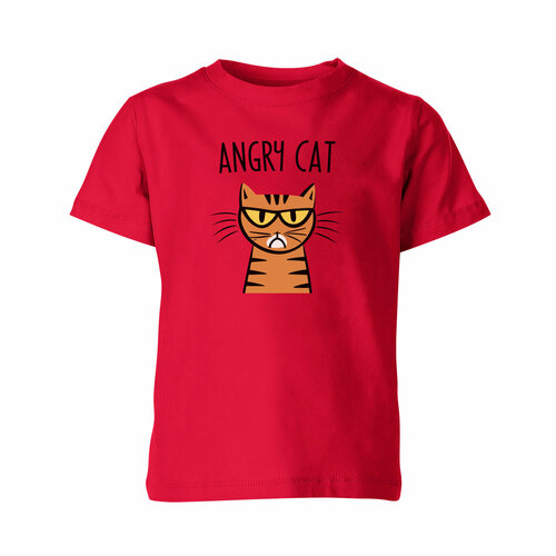 Футболка Us Basic, размер 8, красный детская футболка киберпанк кот cyberpunk cat 104 синий