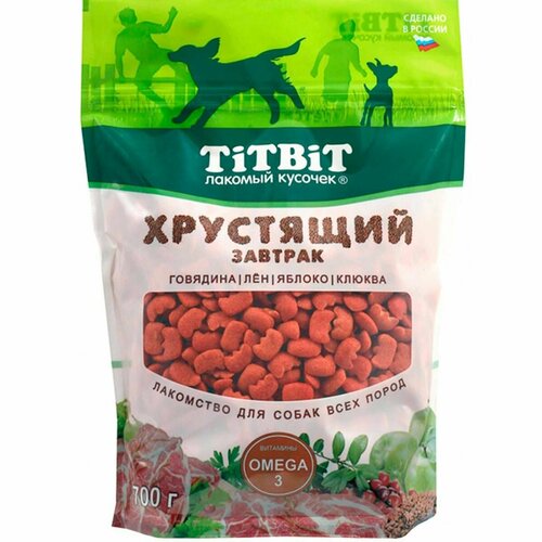 Лакомства для собак Titbit - Завтрак хрустящий, с говядиной, для всех пород, 1 шт