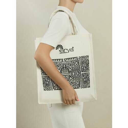 Сумка шоппер Arya фактура плетеная белый 919₽