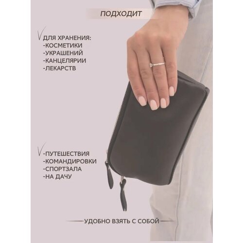 Косметичка RUSSIAN HandMade 14х15х23 см черный белый 6499₽