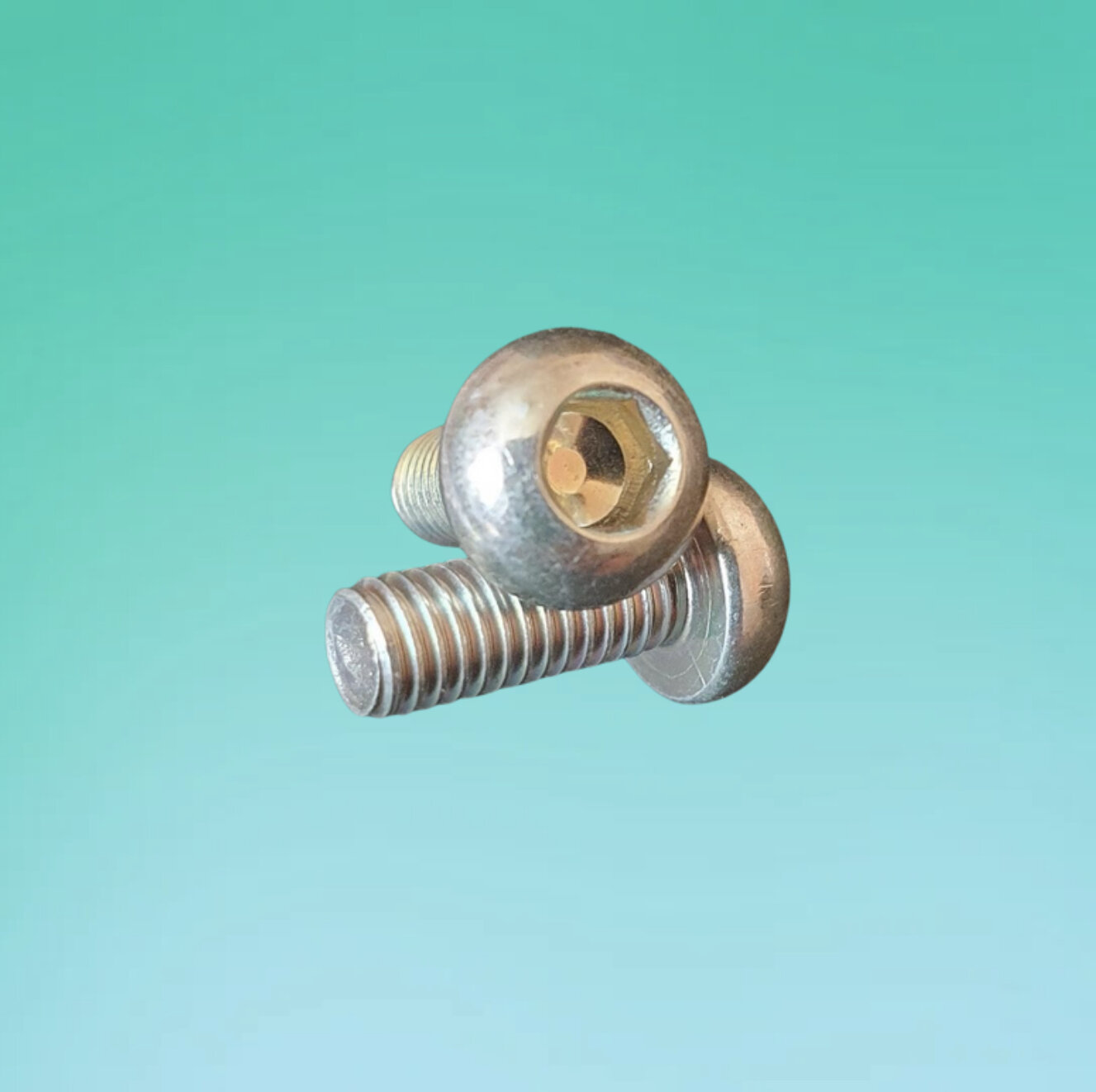 Болты для крепления флягодержателя к раме, комплект 2 шт, резьба М5*14 мм, сталь. — фото 1