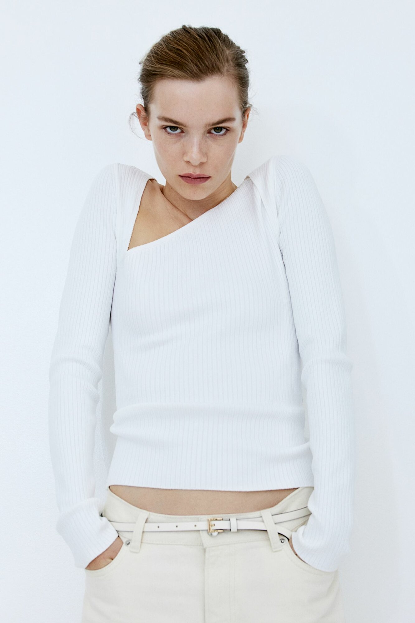 Свитер H&M, размер XS, , белый