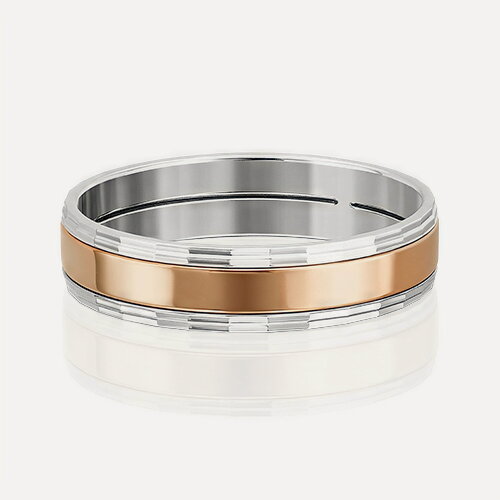 Изображение товара Кольцо обручальное, комбинированное золото, 585 проба