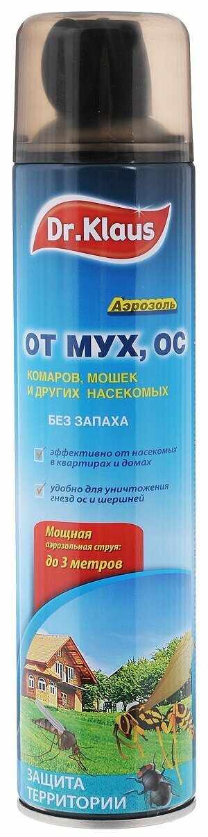 Аэрозоль DR. KLAUS от мух, ос, 721 г, 600 мл