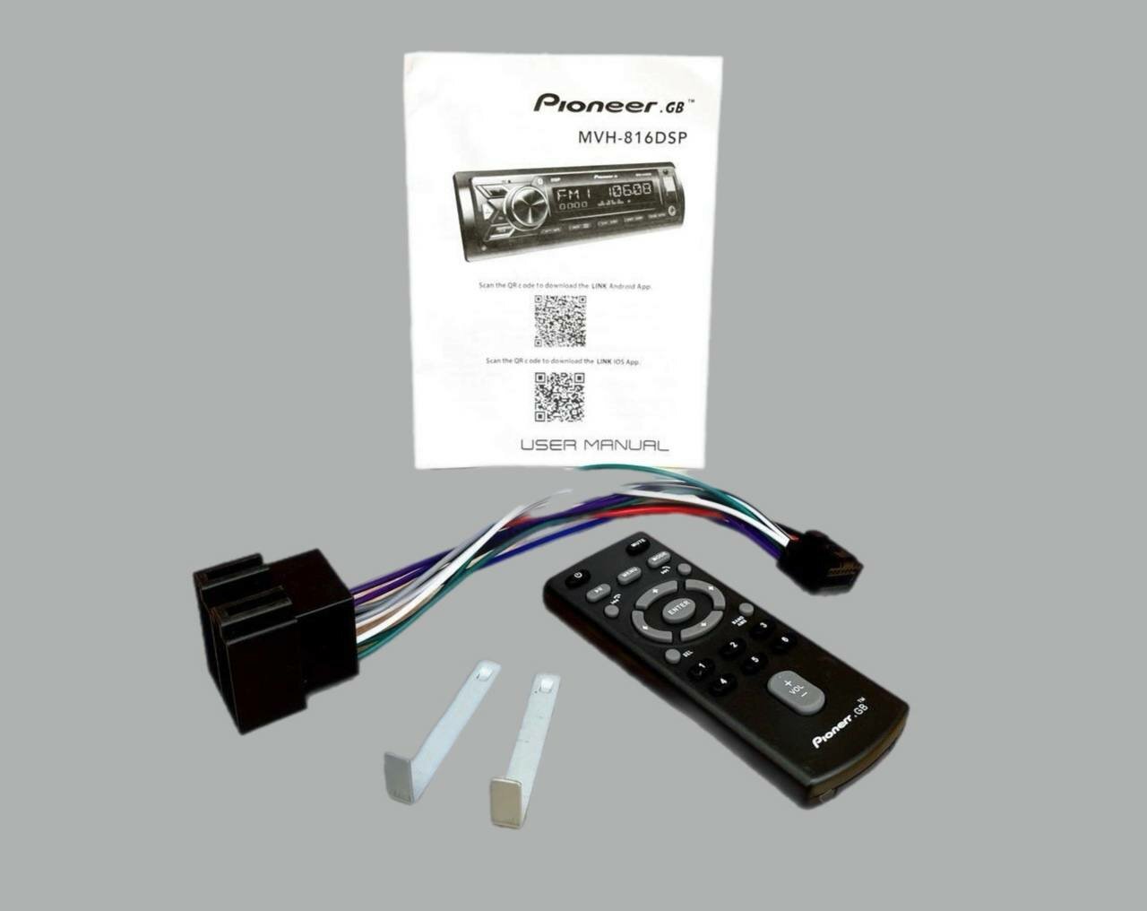 Магнитола Процессорная Pioneer GB MVH-816 DSP 55Wx4 Bluetooth AUX USB Управление с приложения 40 настроек эквалайзера — фото 1