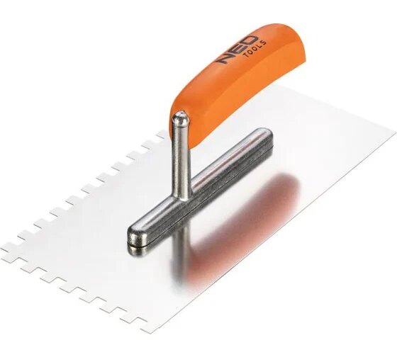 Зубчатая гладилка NEO Tools 270х128 мм зуб 8х8х8 мм деревянная ручка 50-163