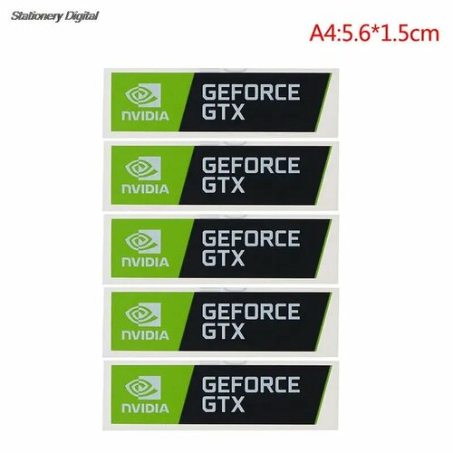 Декоративные наклейки NVIDIA GTX GEFORCE 5 шт, as picture