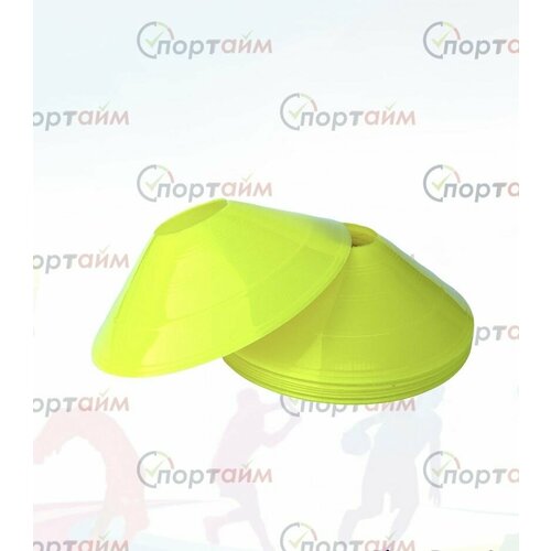 Конус разметочный, фишки 10 штук, жёлтые