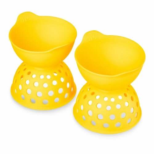 Набор форм для варки яиц пашот WO HOME SMART 9х97 см 2 шт силикон желтый 2490₽
