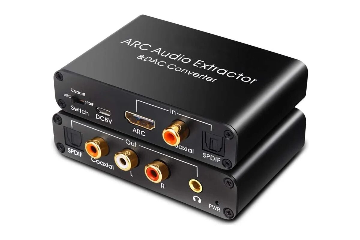 Конвертер ЦАП AY80PRO HDMI ARC Audio Extractor &DAC Converter HDMI, Coaxial, SPDIF to AUX, L/R, Coaxial, SPDIF PX/AY80-POR / HDMI ARC Audio Extractor, Digital to Analog - конвертер, извлекает звук из HDMI