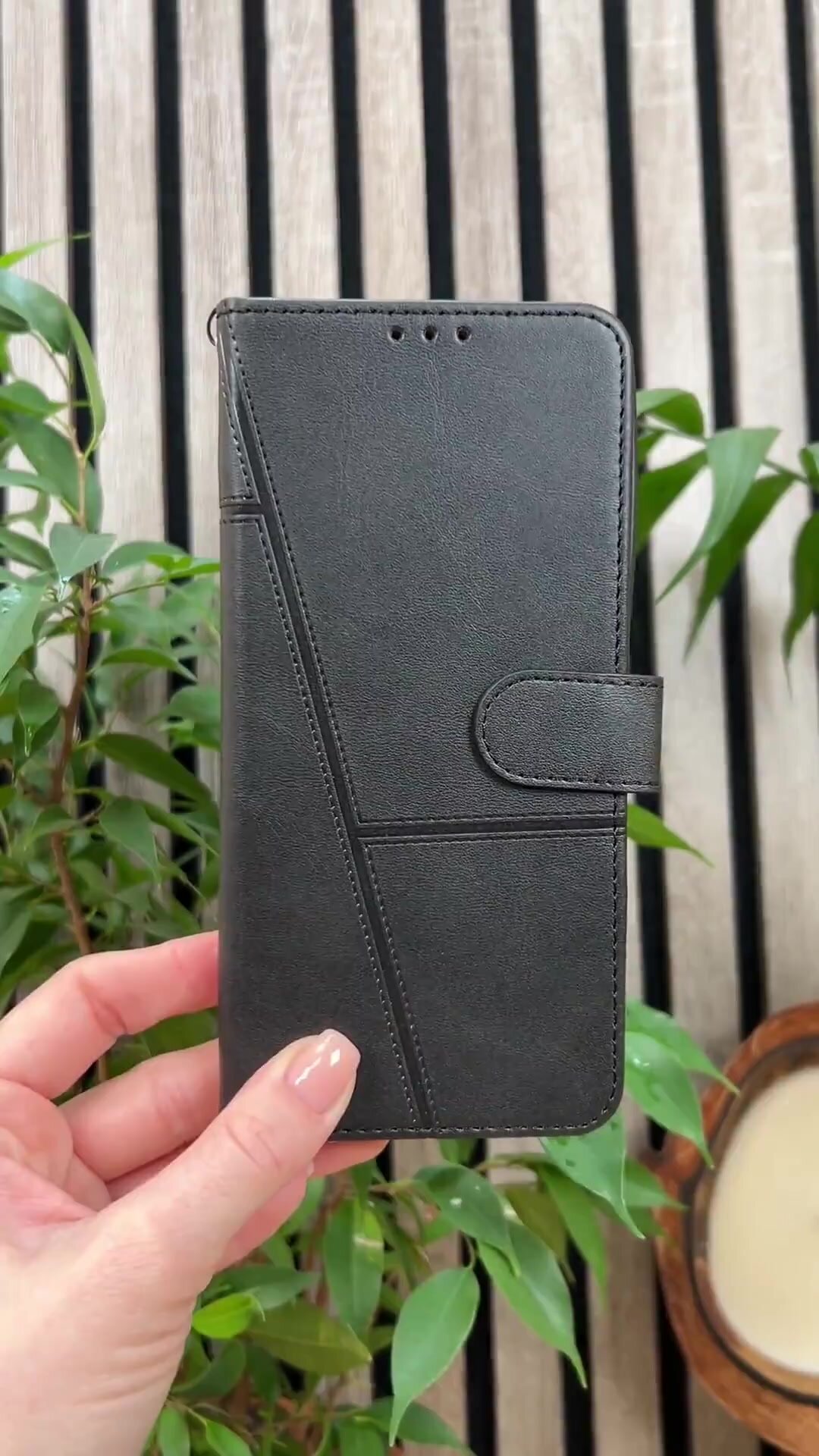 Чехол книжка wallet case на Tecno Camon 30S и 30S Pro / Техно Камон 30S и 30S Про (Черная) — фото 1