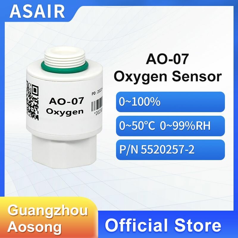 Датчик кислорода ASAIR AO07 обнаружение модуля концентрации O2 кислородная батарея может заменить MOX3