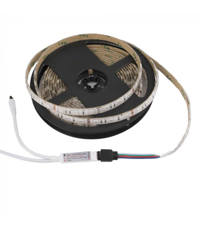 Светодиодная лента SMD5050. 12В. Катушка 5 метров. Цвет свечения: RGB. IP65