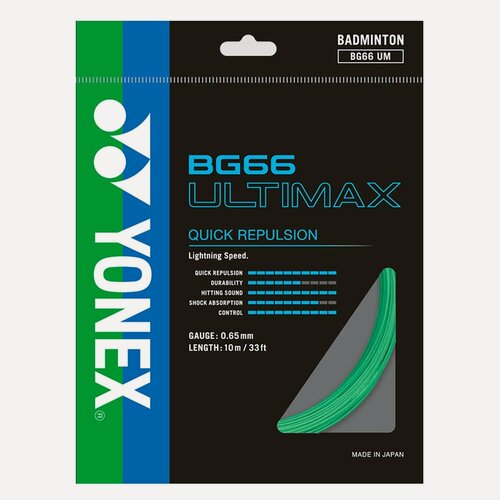 Изображение товара Струна для бадминтона Yonex 10m BG-66 Ultimax Pastel, Green, 0,65 мм