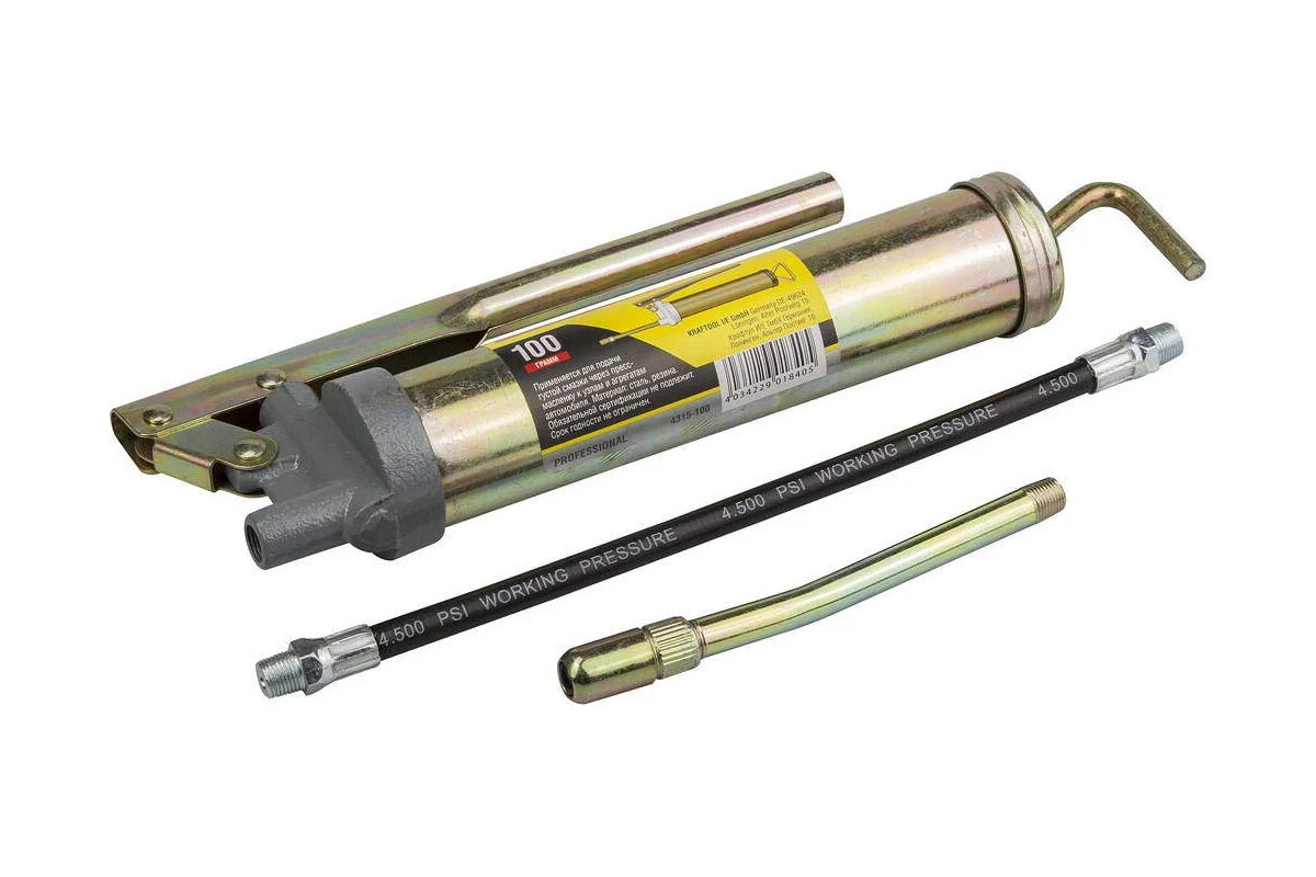 STAYER 100 мл, металлический автомобильный шприц, Professional (4315-100)