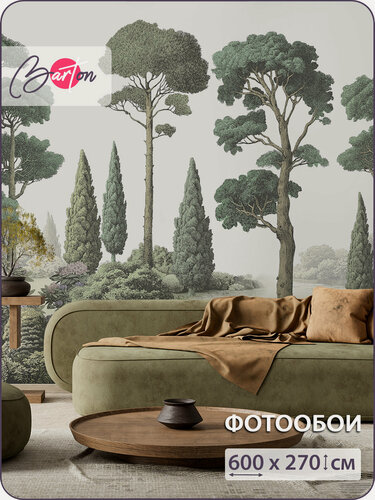 Изображение товара Фотообои на стену флизелиновые 3d Лес Природа 600x270 см Bartonwall N175_Z