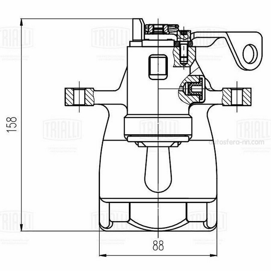 TRIALLI CF200501 Суппорт тормозной d=34мм | зад лев |